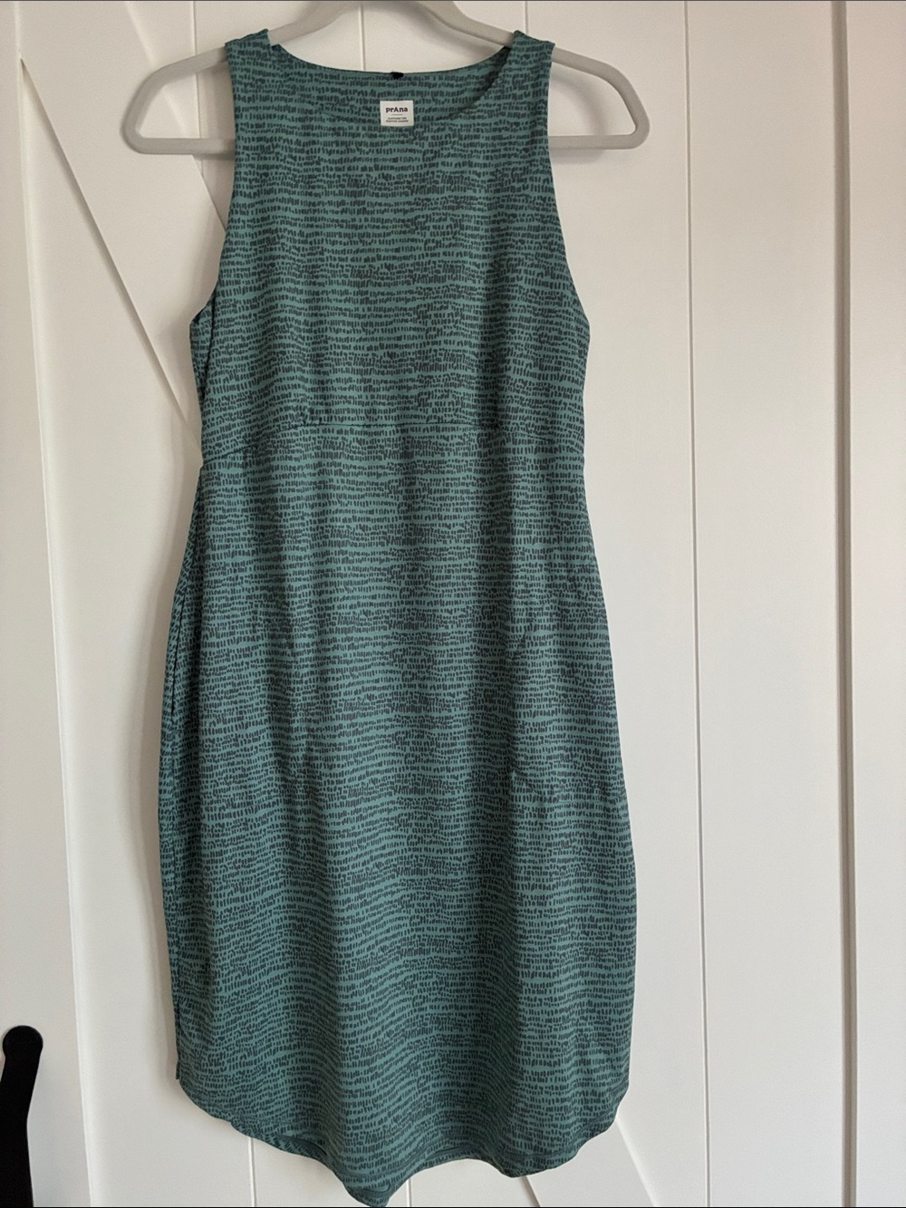 Prana Teal Patterned Sleeveless Midi Dress